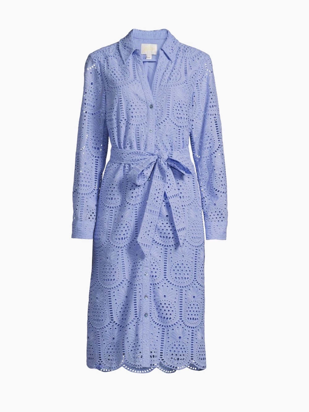 Lilly Pulitzer Eira Periwinkle Eyelet Midi Shirt Dress